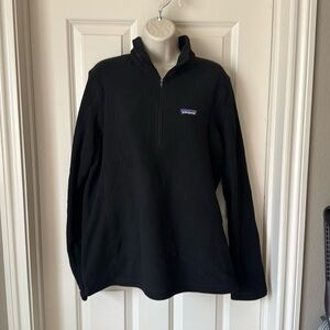 NWT women’s Patagonia micro D 1/4 zip black sz XL